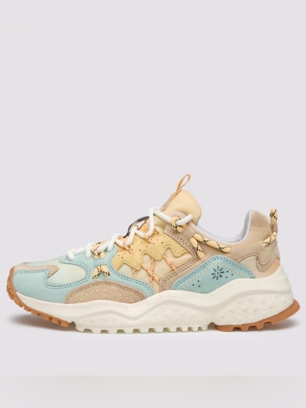 NWT Flower Mountain YAMABUSHI WOMAN Suede and fabric sneakers - Mentos/Sand Pale